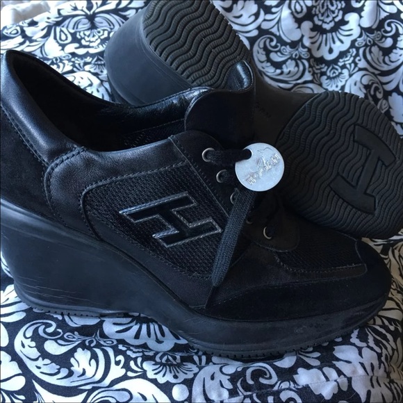 hogan wedge sneakers
